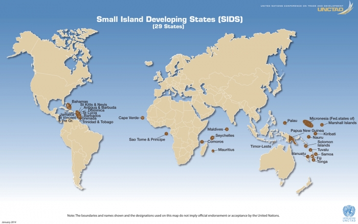 SIDS World Map ©UNDP